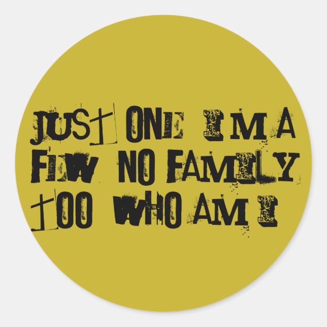 Pegatina Redonda Orphan Black SESTRA contraseña (Anverso)