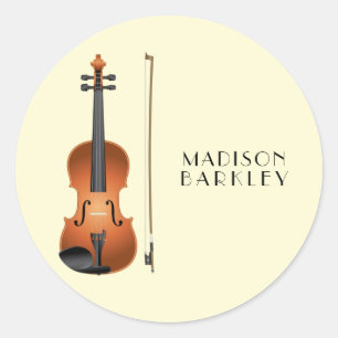 Pegatina Redonda Orquesta de cuerdas de profesores de violín