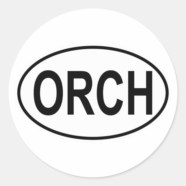Pegatina Redonda Orquesta Oval (Anverso)