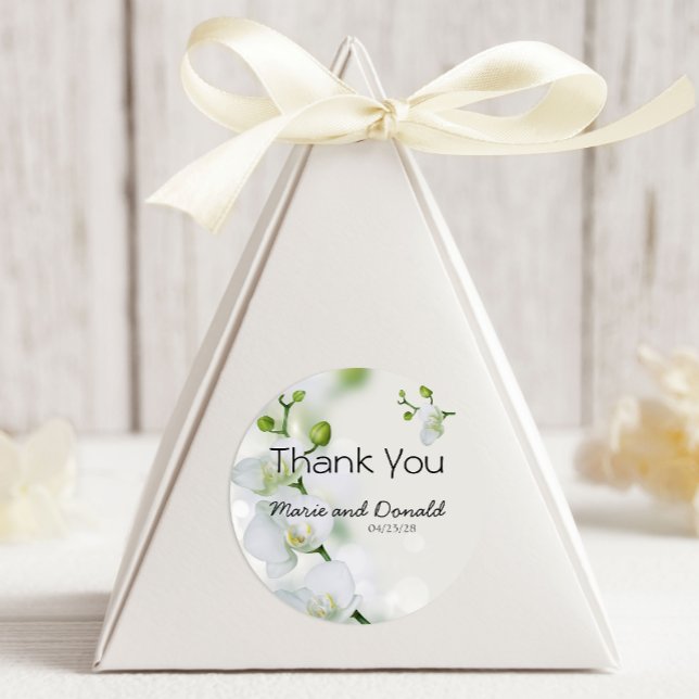 Pegatina Redonda Orquídea elegante suave (Subido por el creador)