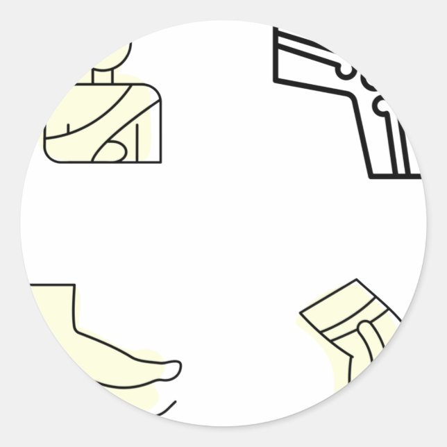 Pegatina Redonda Orthopedic Nurse Sticker Pack - Orthopedic Nurse (Anverso)