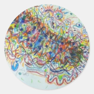 Pegatina Redonda oruga