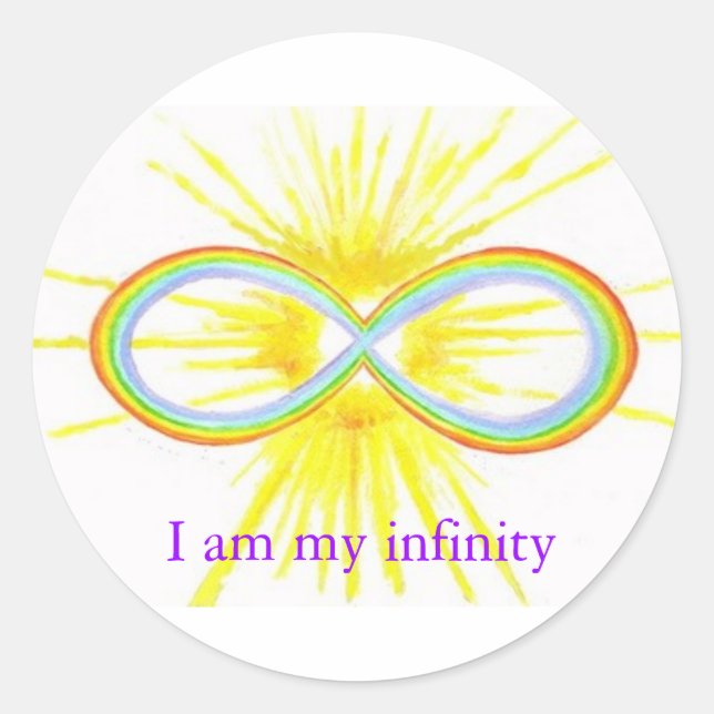 Pegatina Redonda oruga de lluvia (Anverso)