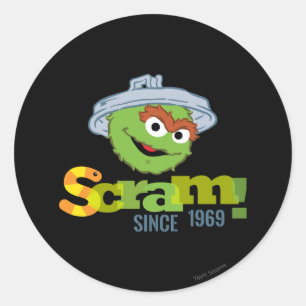 Pegatina Redonda Oscar al Grouch 1969