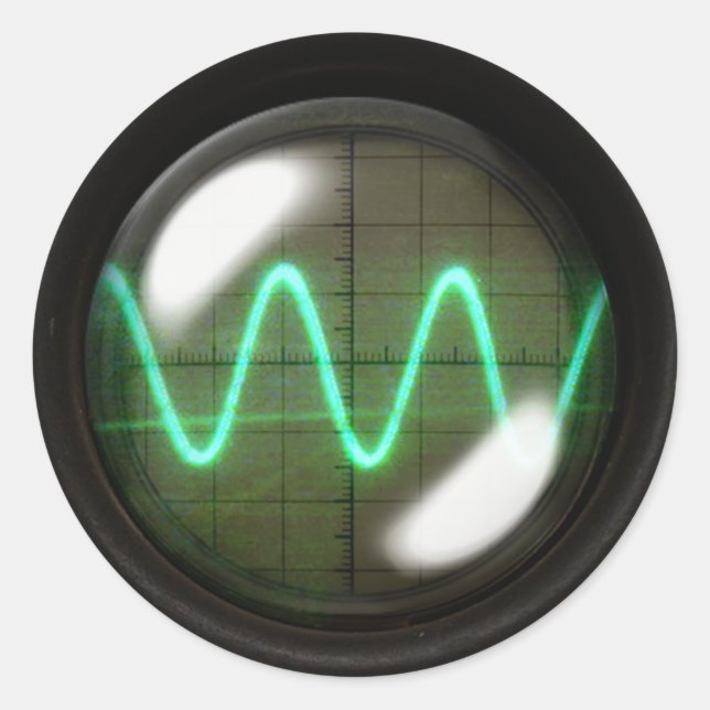 Pegatina Redonda Oscilador (Anverso)