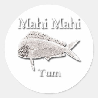 Pegatina Redonda Oscuridad de Mahi Mahi Yum