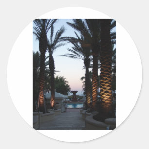Pegatina Redonda Oscuridad en Miami Beach
