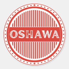 Pegatina Redonda Oshawa City Pride Emblem – Canadian Identity
