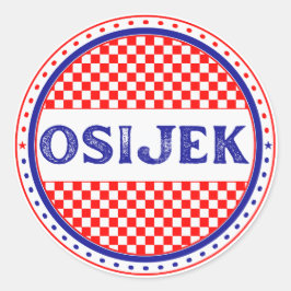Pegatina Redonda Osijek City Pride Emblem – Croatian Identity