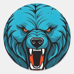 Pegatina Redonda Oso