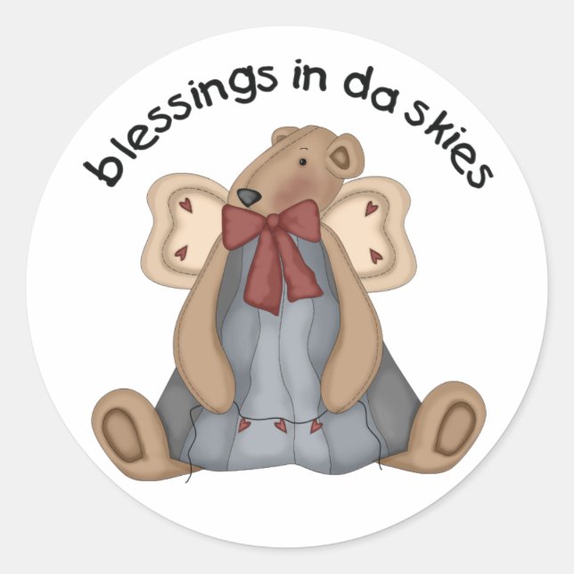 Pegatina Redonda Oso (Anverso)