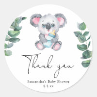 Oso de Koala gracias bebé ducha