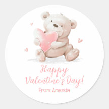 Oso de peluche con El día de San Valentín de nombr