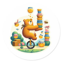 oso gracioso con abeja