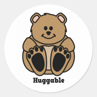 Pegatina Redonda Oso Huggable
