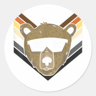 Pegatina Redonda Oso LGBTQ Por Mes Del Orgullo Gay - Gafas De Sol F