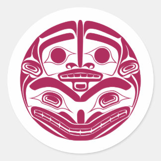 Pegatina Redonda 'Oso Madre'