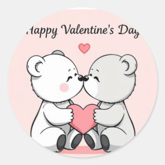 Pegatina Redonda osos personalizados lindos