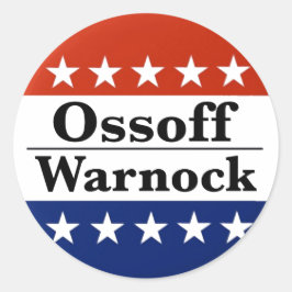 Pegatina Redonda Ossoff Warnock Georgia Runoffs