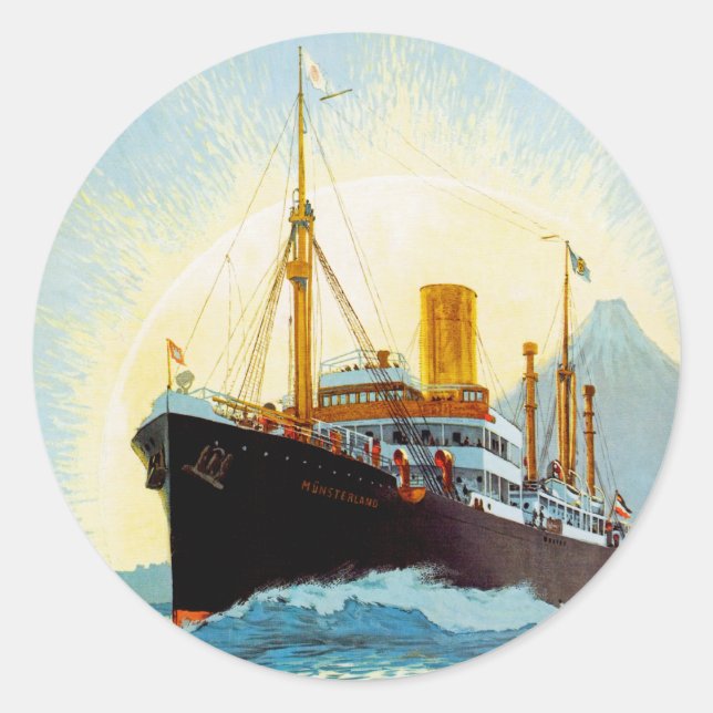 Pegatina Redonda Ostasien (Anverso)