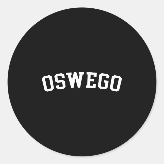 Pegatina Redonda Oswego (Anverso)