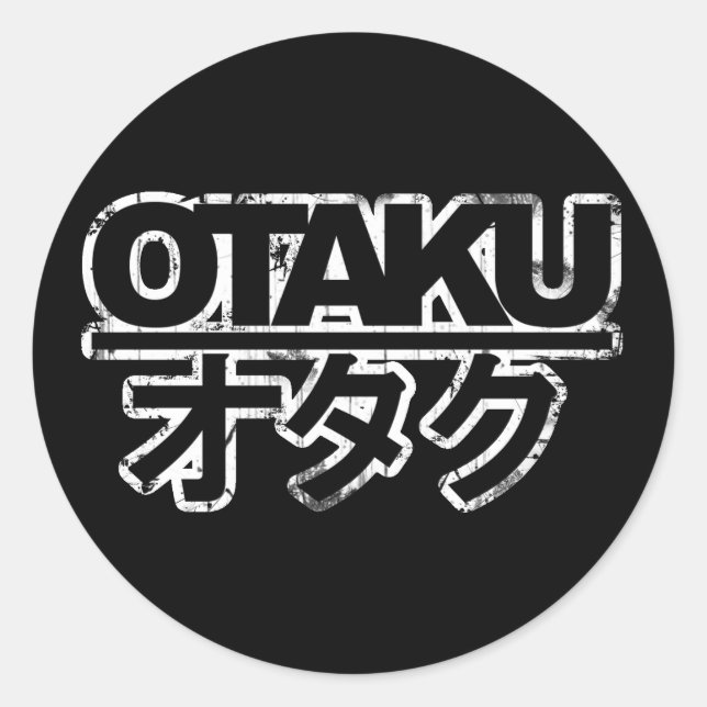 Pegatina Redonda Otaku (Anverso)