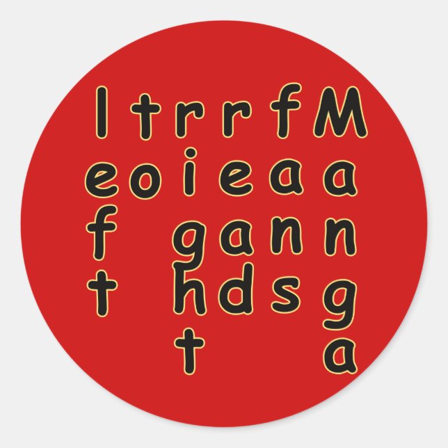 Pegatina Redonda Otaku Manga Fan Chiste Pegatinas (Anverso)