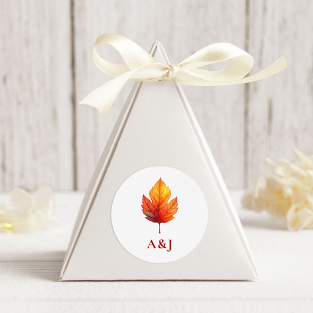 Pegatina Redonda Otoño Cae Boda moderno Resto de la hoja (Subido por el creador)