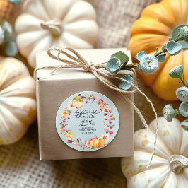 Pegatina Redonda Otoño Sale Calabaza Cae Bridal Shower Favor