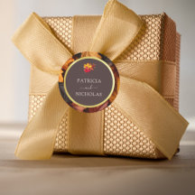 Otoño Woody Brown y Elegante Boda de marcos dorado