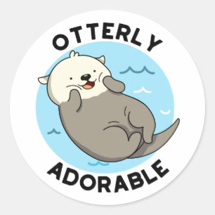 Pegatina Redonda Otter Pun