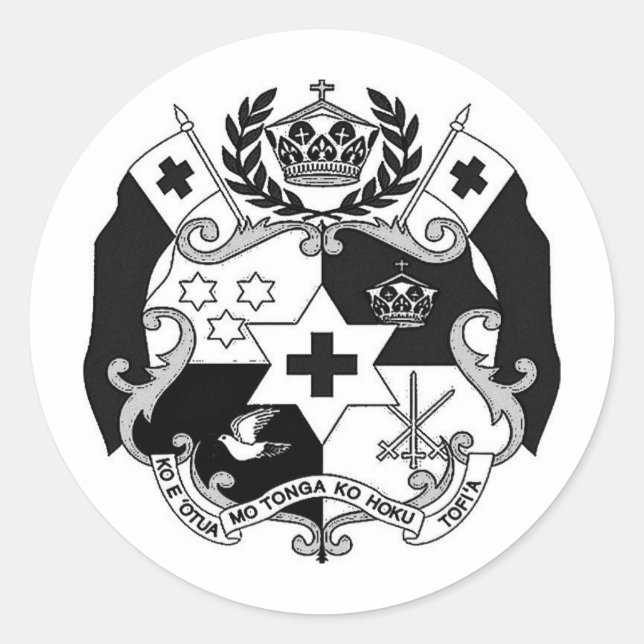 Pegatina Redonda Otua Mo Tonga Productionz (Anverso)