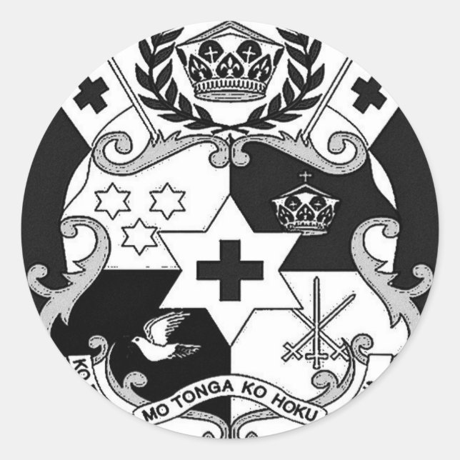 Pegatina Redonda Otua Mo Tonga Productionz (Anverso)