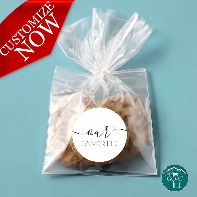 Pegatina Redonda Our Favorite Favor Label (Subido por el creador)