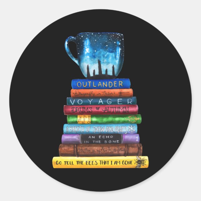 Pegatina Redonda Outlander Lover Essential T Shirt  (Anverso)