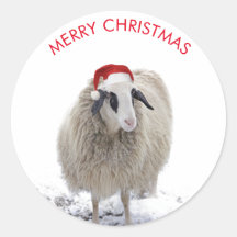 OVELAS CON GORRO DE NAVIDAD CALCOMANÍAS PERSONALIZ