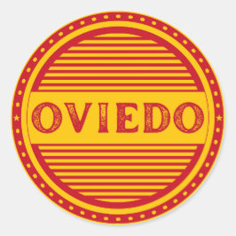 Pegatina Redonda Oviedo City Pride Emblem – Spanish Identity