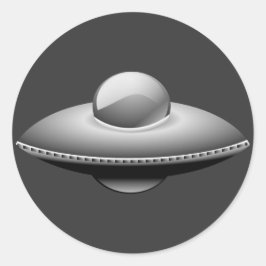 Pegatina Redonda OVNI en metal