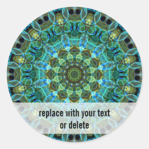 Pegatina Redonda Owl Eyes kaleidoscope