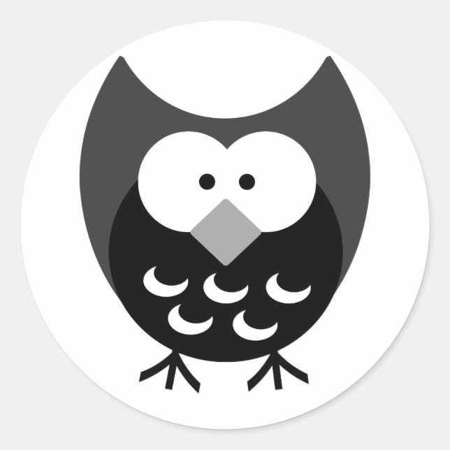 Pegatina Redonda ¡Owl Guay Design! (Anverso)