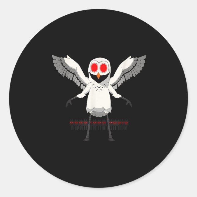 Pegatina Redonda Owl In The Forest Kids 99 Nights Halloween Y Video (Anverso)