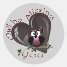 Pegatina Redonda Owl te extrañará