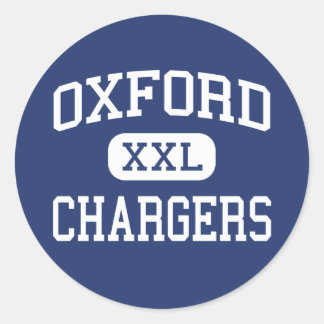 Pegatina Redonda Oxford Chargers Middle Oxford Mississippi