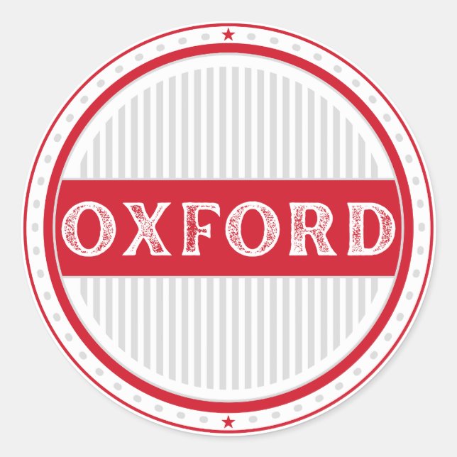 Pegatina Redonda Oxford City Pride Emblem – English Identity (Anverso)