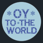 Pegatina Redonda OY a los Pegatinas del mundo<br><div class="desc">OY a los Pegatinas humorísticos festivos y graciosos del mundo</div>