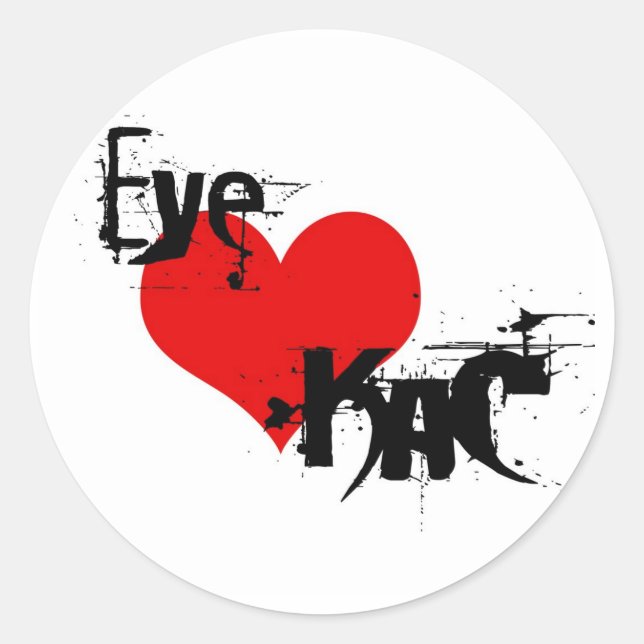 Pegatina Redonda OYE LOVE KaC STicky (Anverso)
