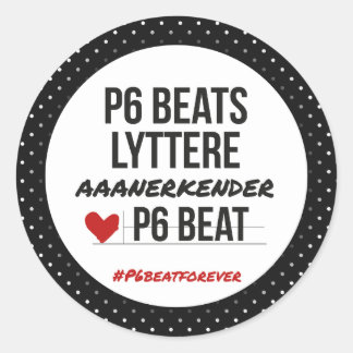 Pegatina Redonda P6 BEATS lyttere aanerkender