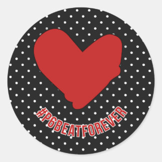 PEGATINA REDONDA #P6BEATFOREVER