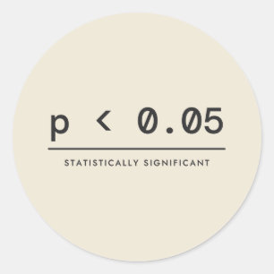 Pegatina Redonda p < 0,05 Estadísticamente Significativo