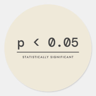 Pegatina Redonda p < 0,05 Estadísticamente Significativo